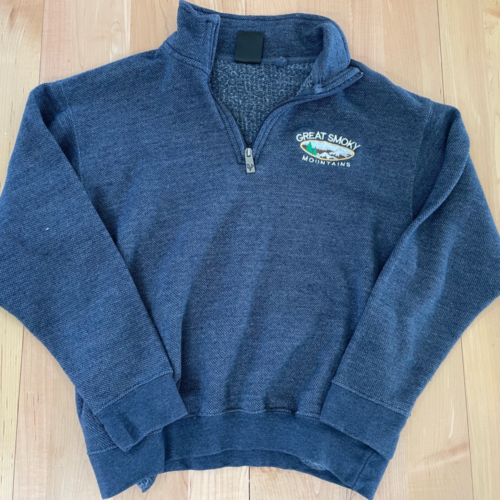 Womens Navy Half-Zip National Park Sweater